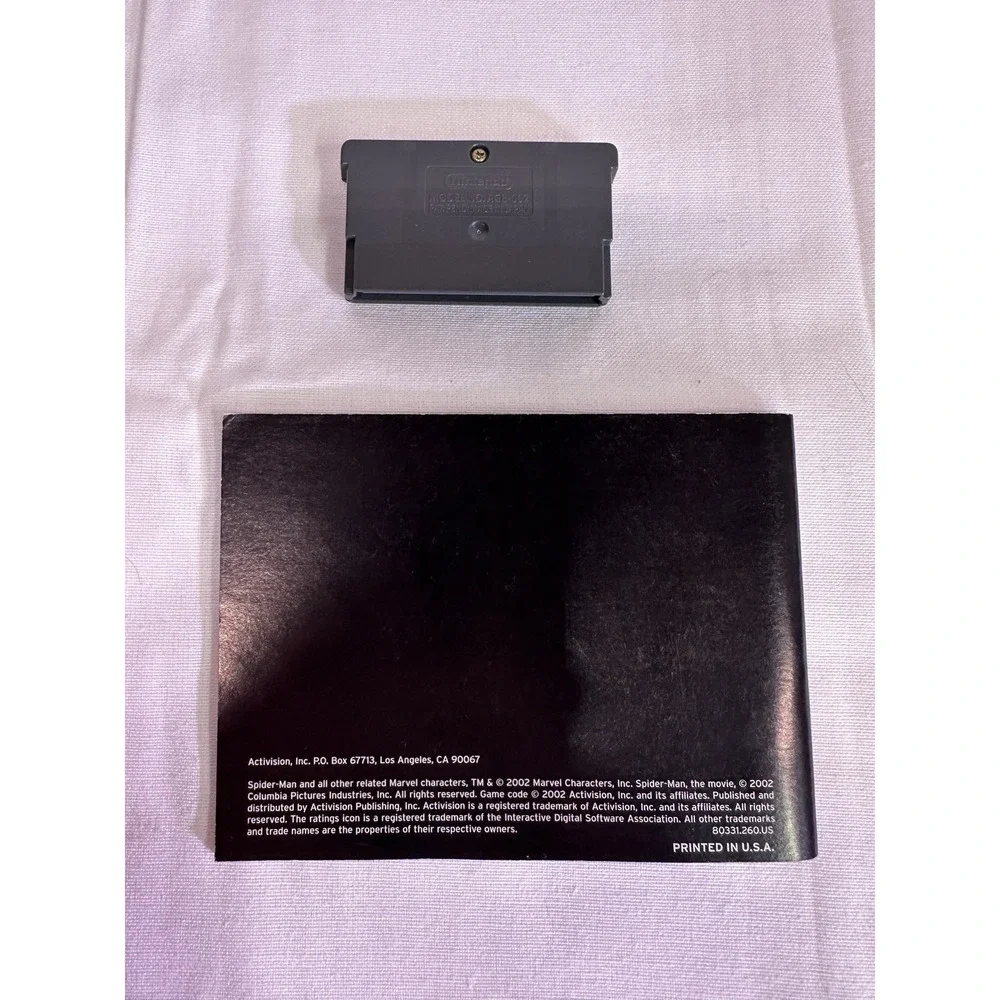 Spiderman 2 Nintendo Gameboy Advance, Used With Manual